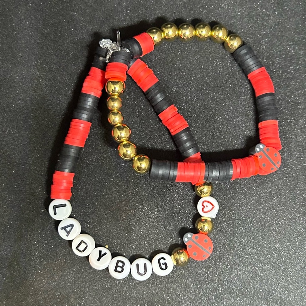 Ladybug Heishi Bracelet (Set)